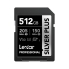 Lexar 512GB Professional SILVER PLUS SDXC UHS-I Card speeds of up to 205MB/s and 150MB/s and supports seamless recording of FULL-HD and 4K videos
